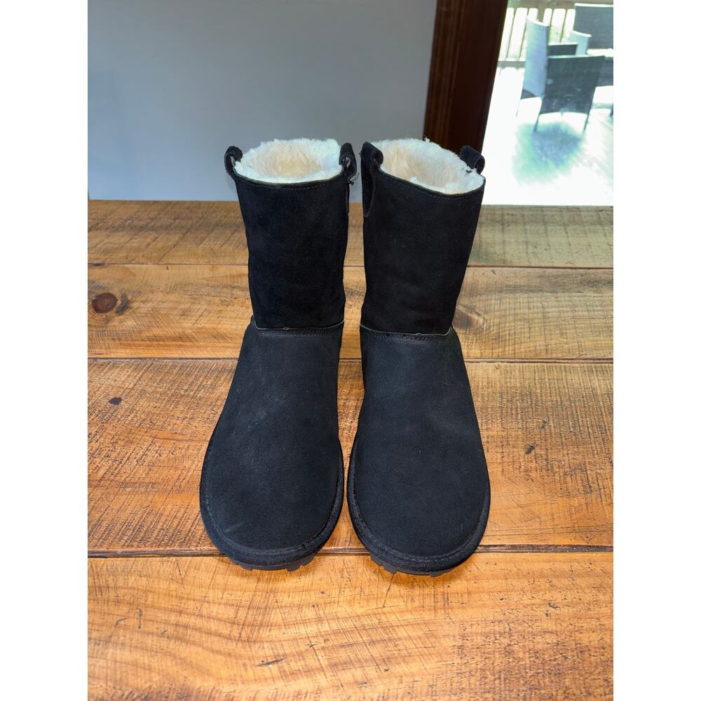 Womens Tommy Bahama‎ Black Fuzzy Winter Fashion Nice Tread Boots Size 8